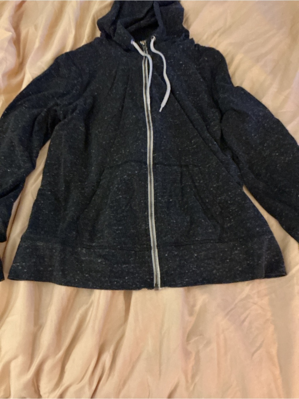 Danskin Dark Heather Zip Front Hooded Utility Jacket